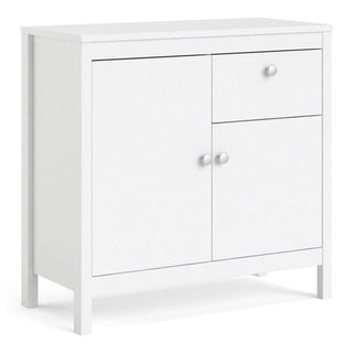 Madrid Sideboard 2 Doors + 1 Drawer in White - Msofas LTD