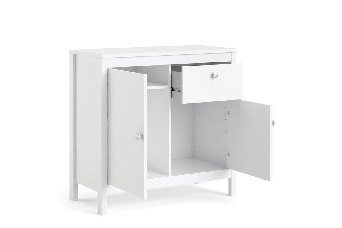 Madrid Sideboard 2 Doors + 1 Drawer In White