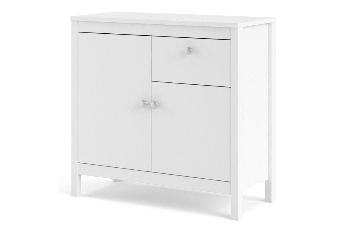Madrid Sideboard 2 Doors + 1 Drawer In White