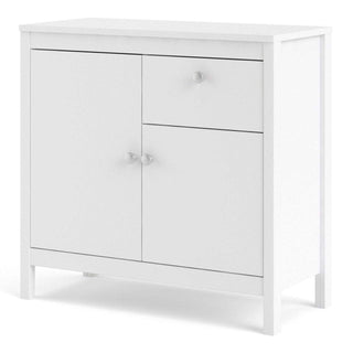 Madrid Sideboard 2 Doors + 1 Drawer in White - Msofas LTD