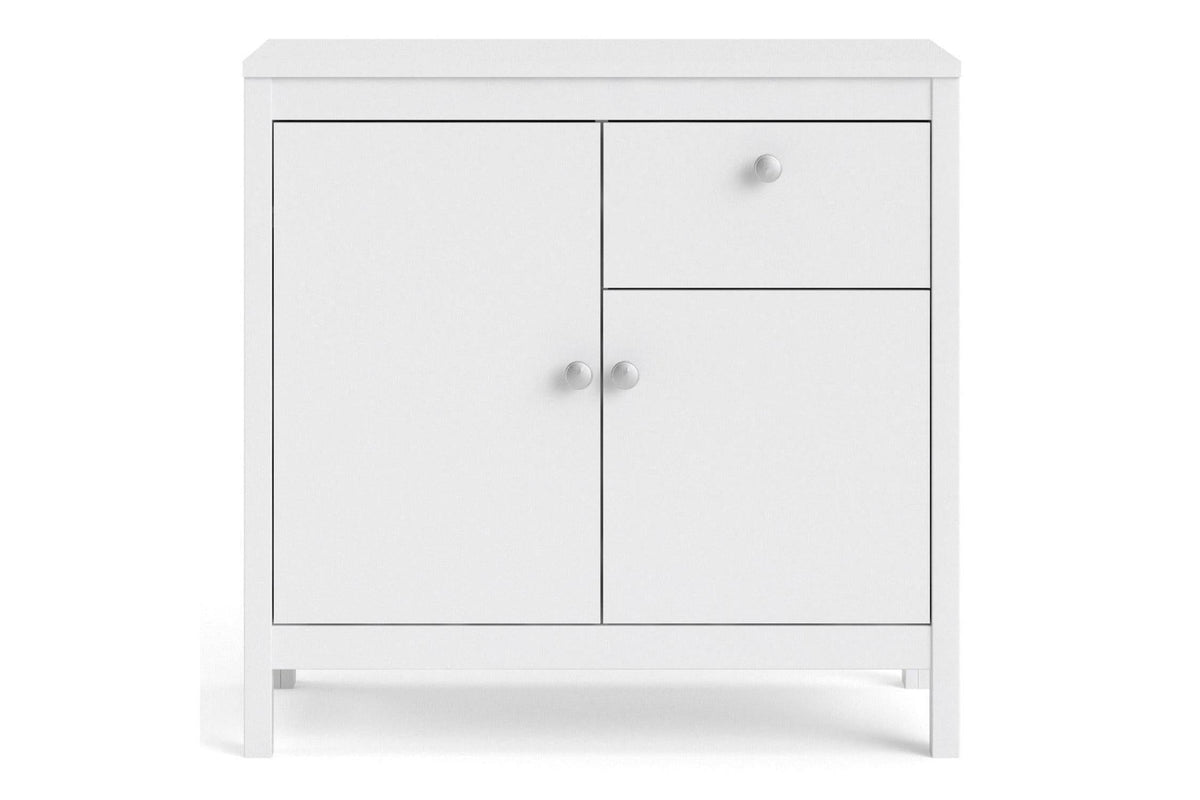 Madrid Sideboard 2 Doors + 1 Drawer In White
