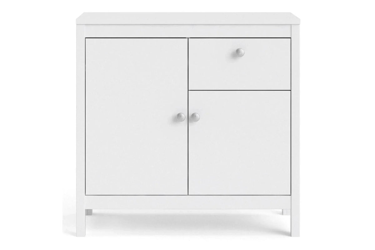 Madrid Sideboard 2 Doors + 1 Drawer In White