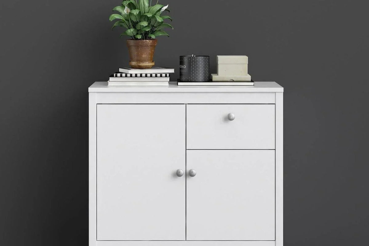 Madrid Sideboard 2 Doors + 1 Drawer In White