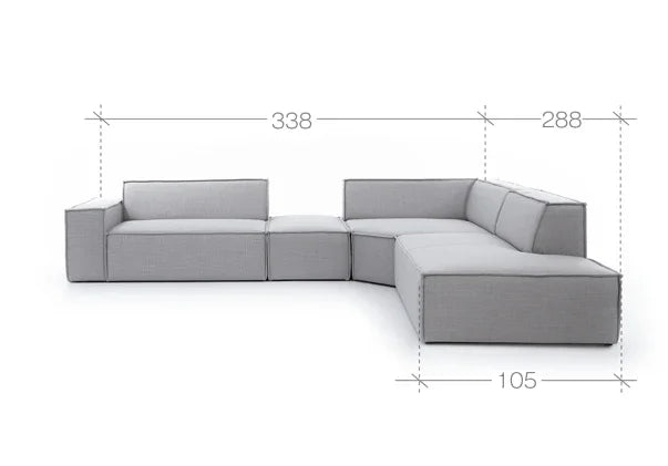 Fondy Xl Corner Sofa dimensions