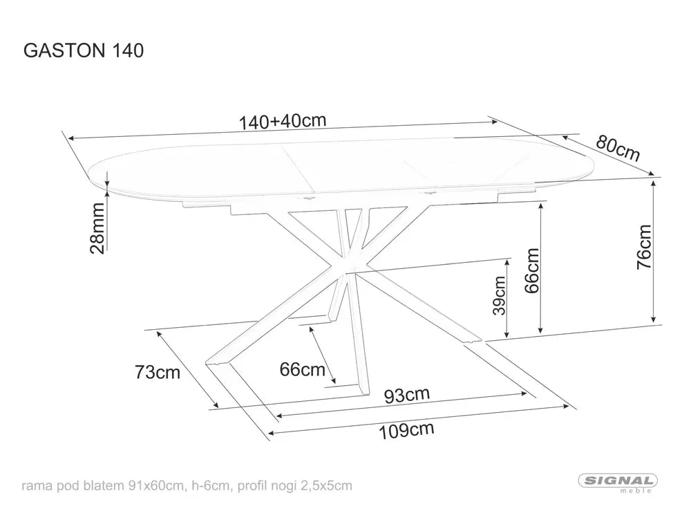Gaston Ceramic Table 140