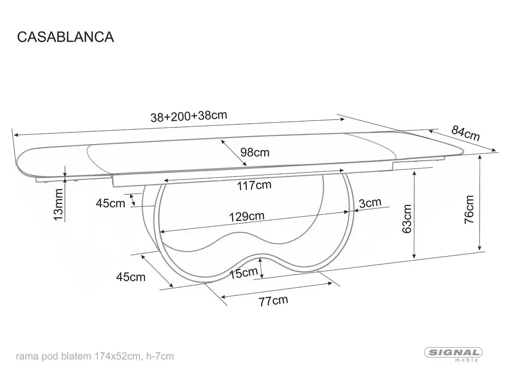 Casablanca Ceramic Table