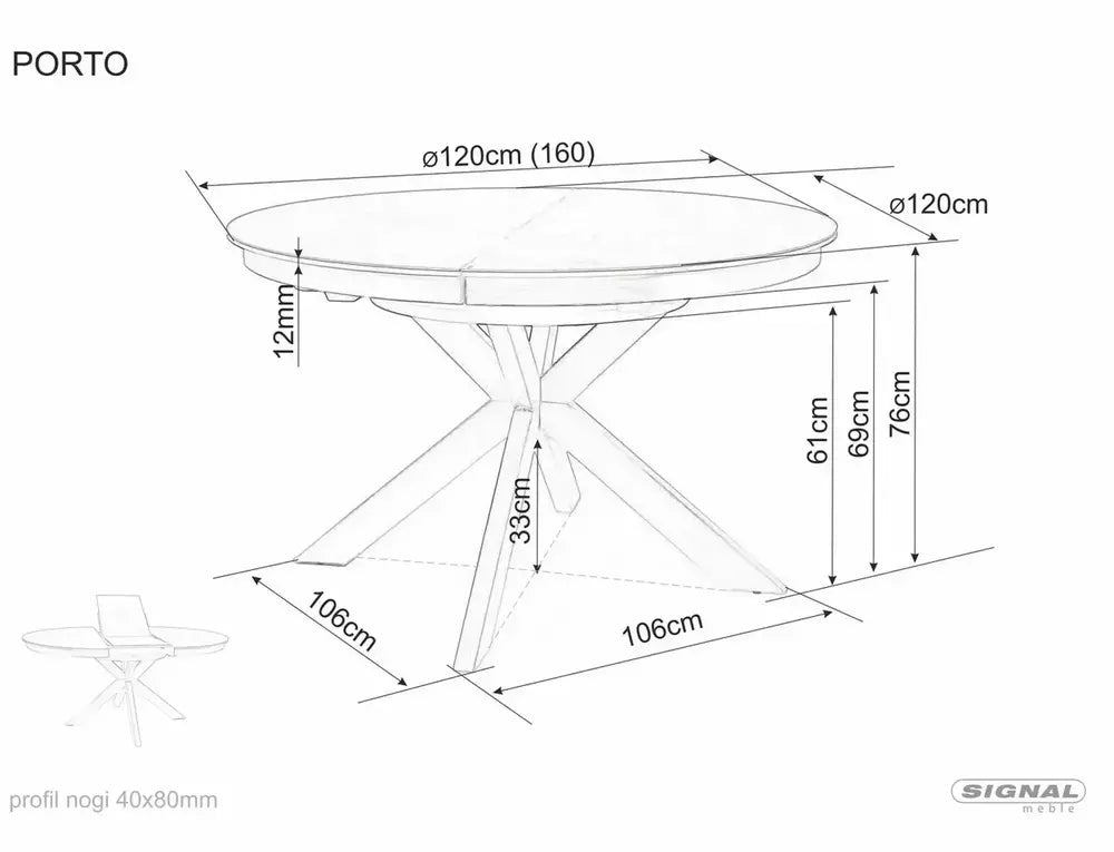 Table Porto Ceramic