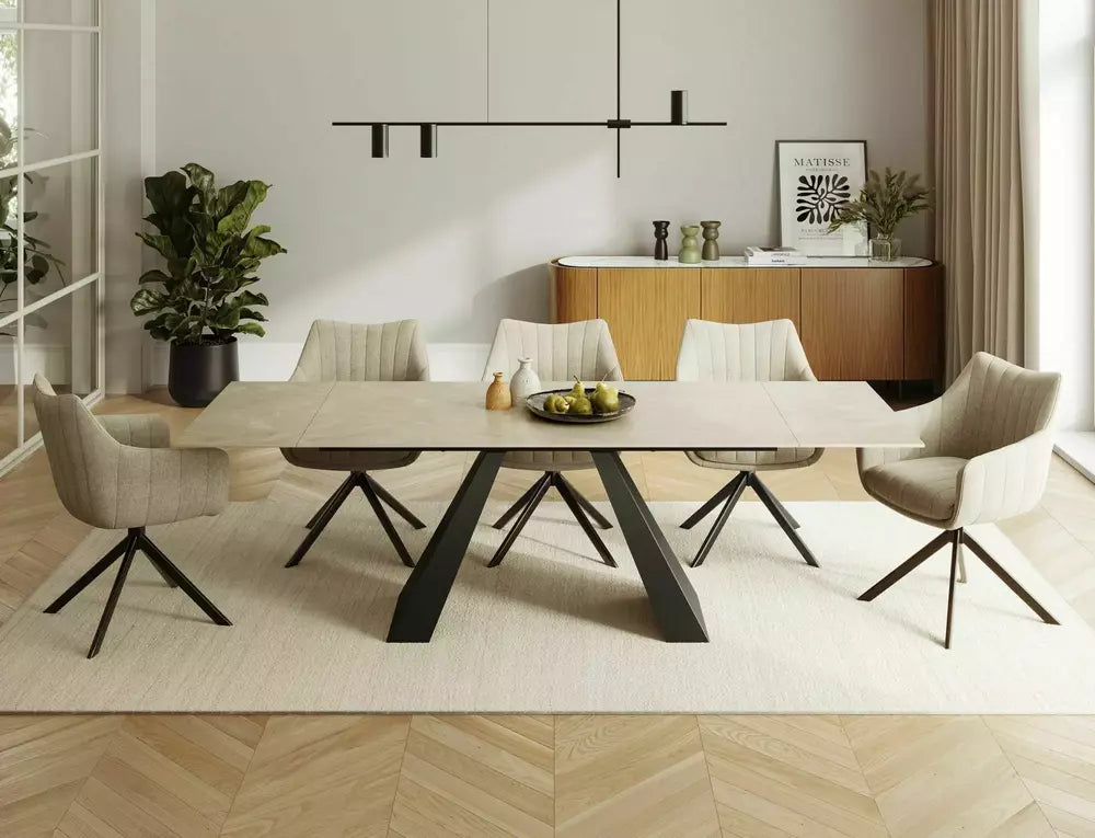 Salvadore Ceramic Diamond Cream Table