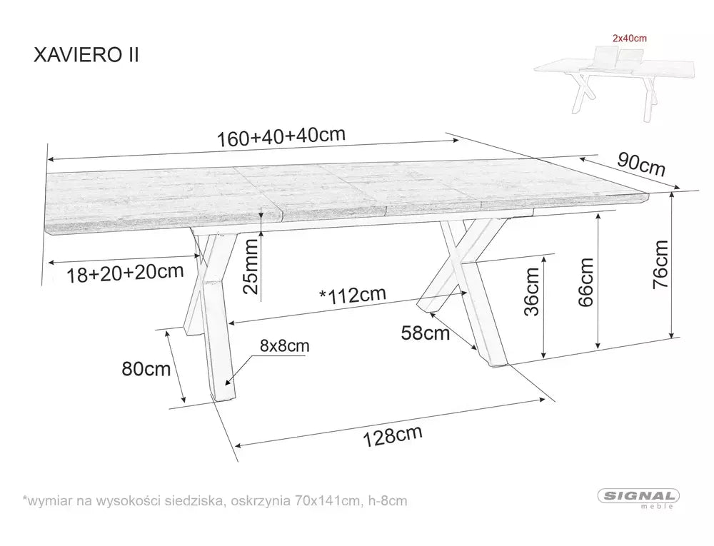 Table Xaviero II oak