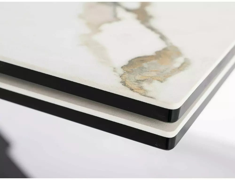 Table Columbus Ceramic Amber Bianco