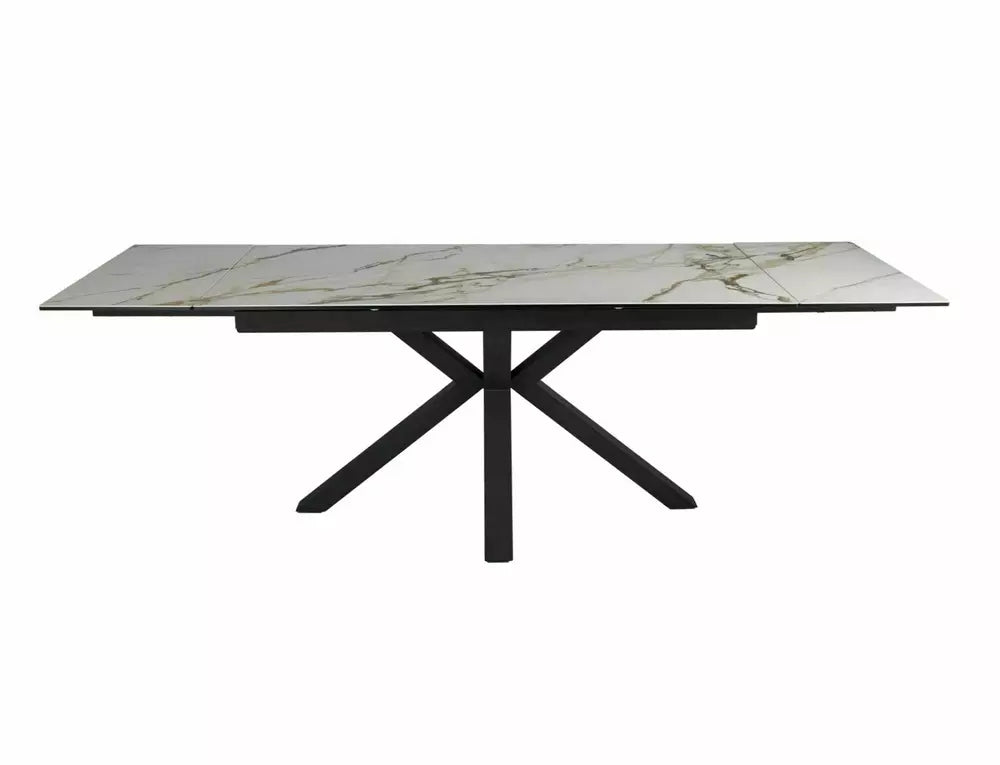 Table Columbus Ceramic Amber Bianco