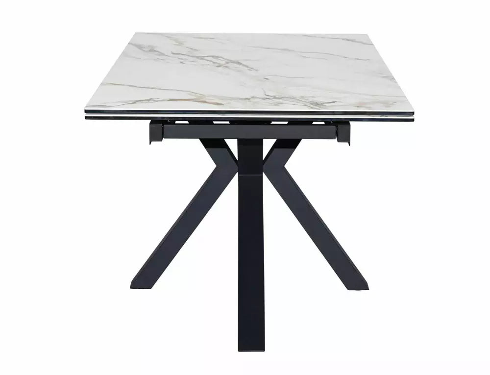 Table Columbus Ceramic Amber Bianco