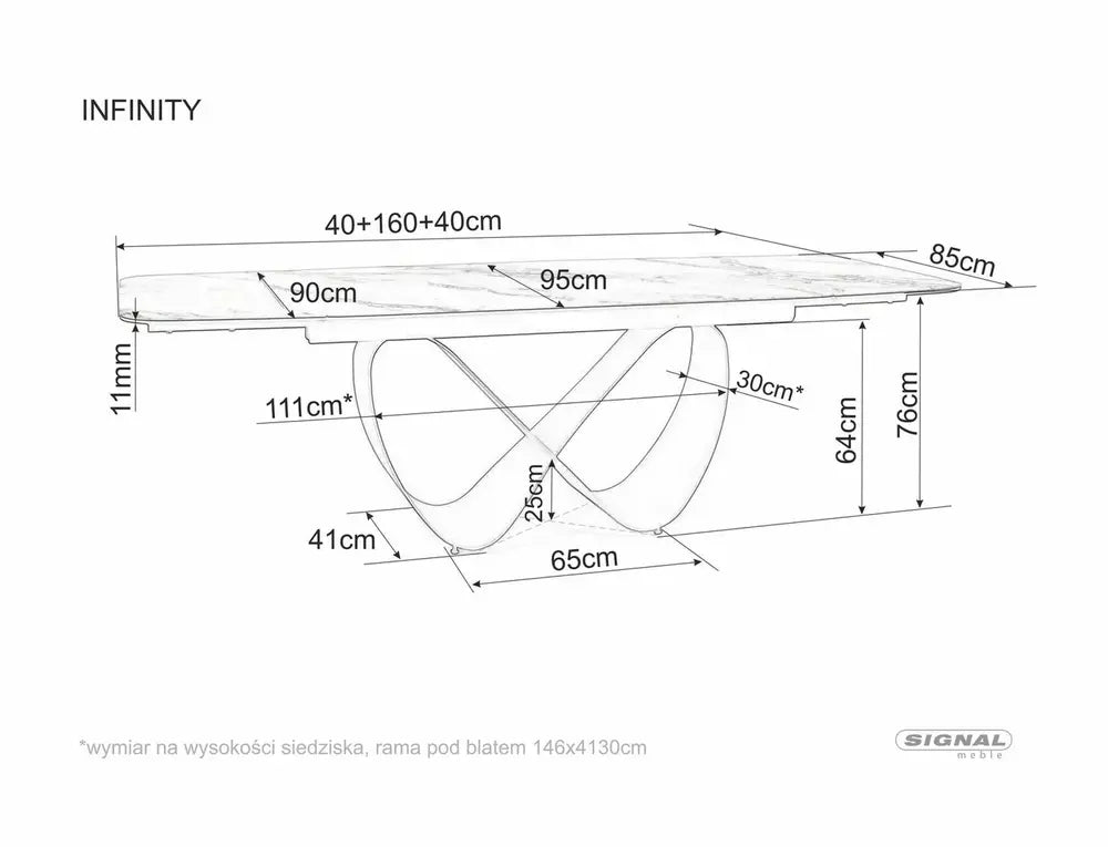 Infinity Ceramic Table