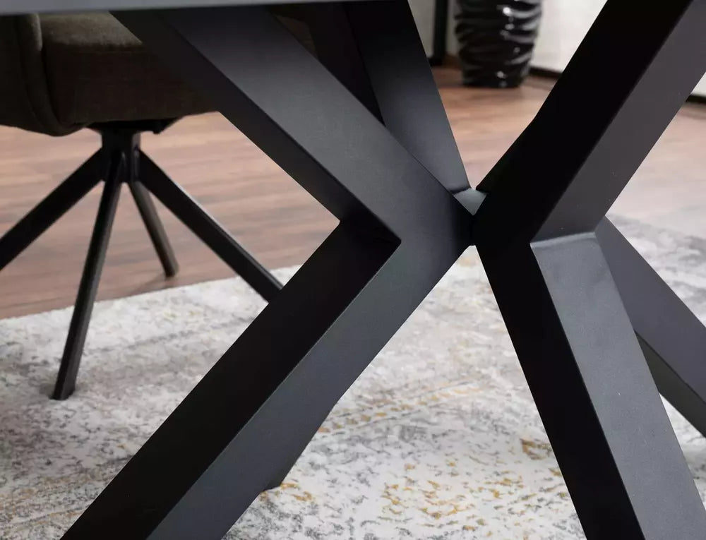 Table Columbus Ceramic Amber Bianco