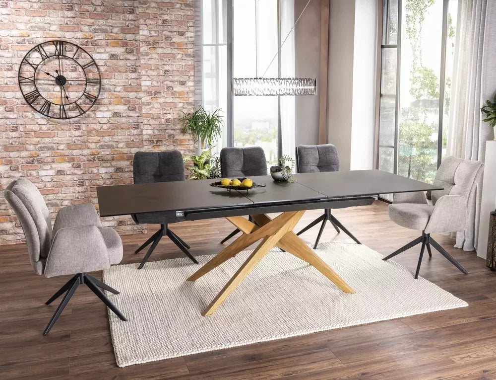 Loreto Table Ceramic Ossido Bruno