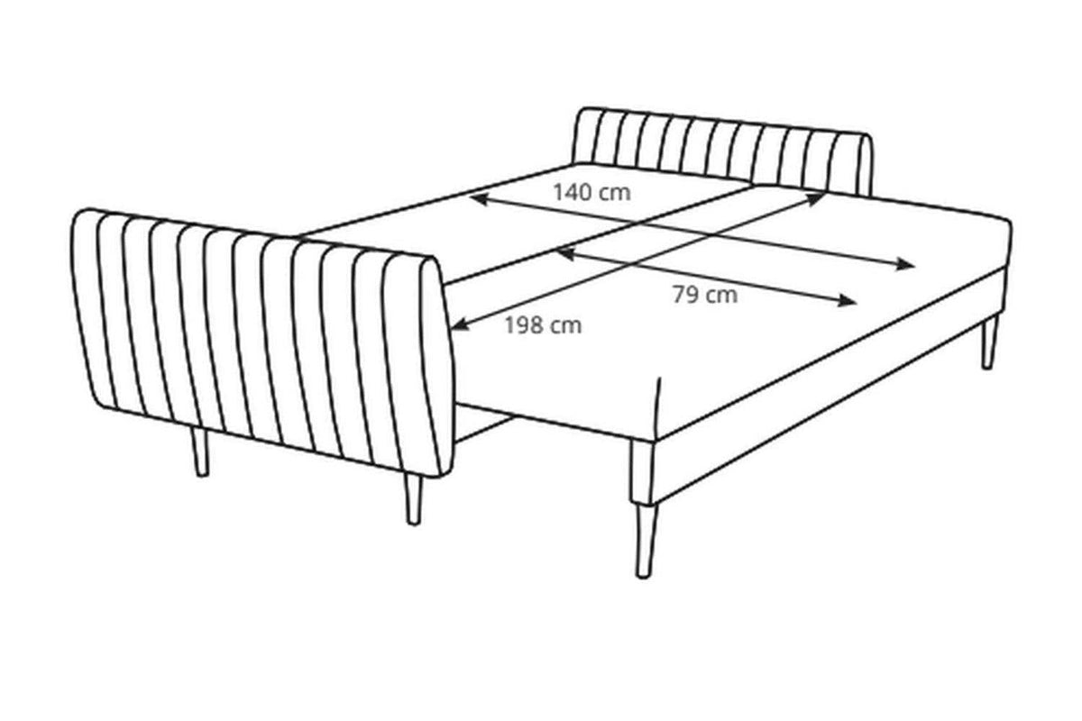 Frezja 3 Seater Sofa Bed With Storage