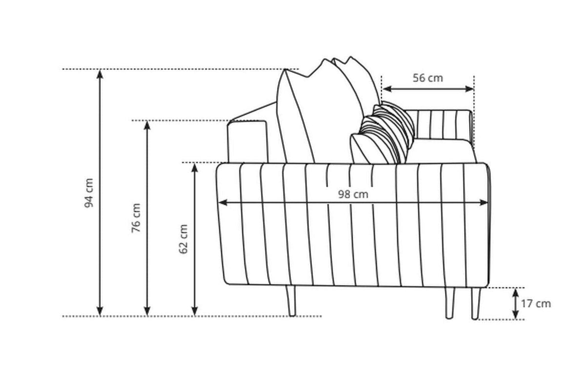 Frezja 3 Seater Sofa Bed With Storage