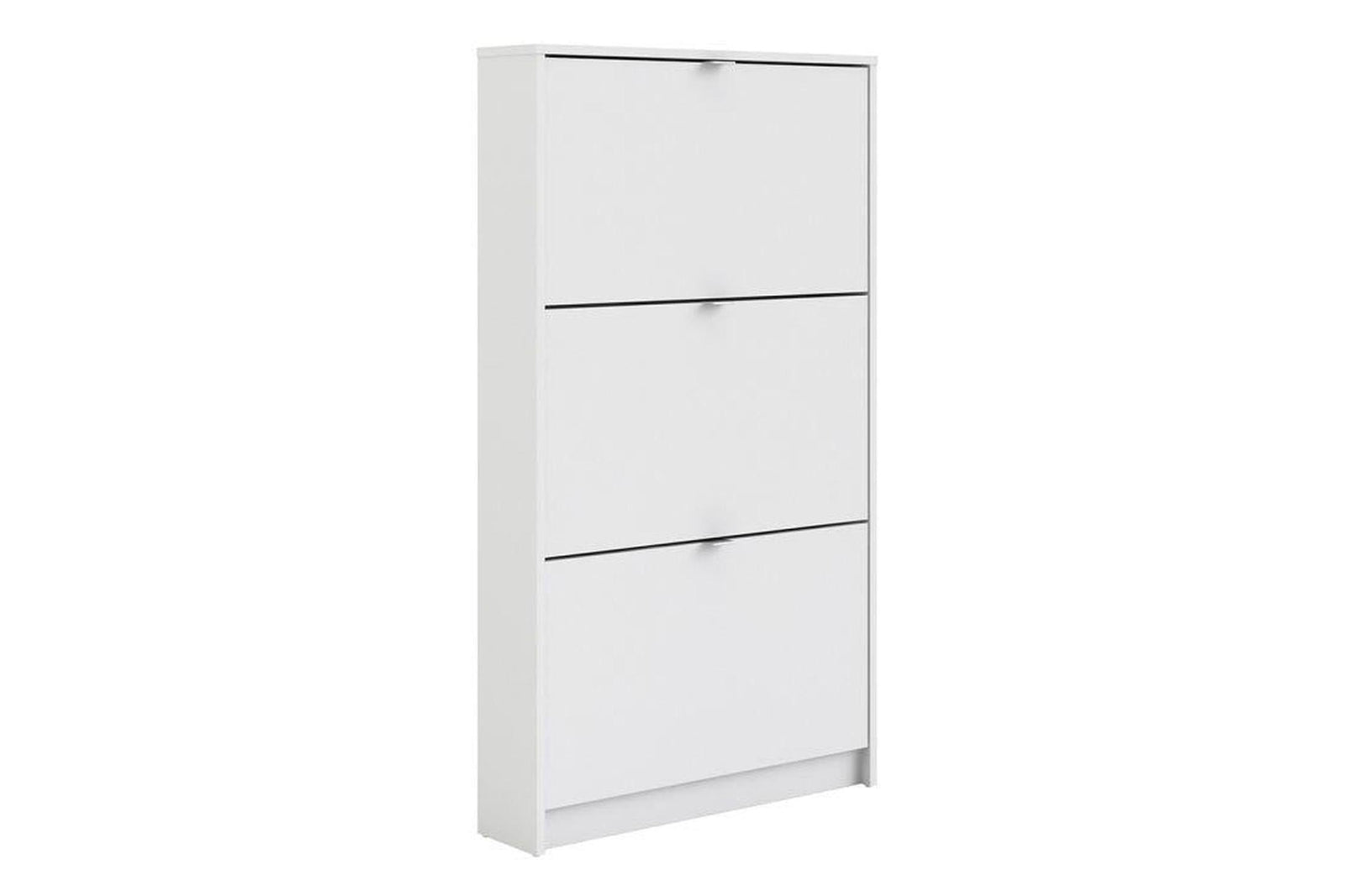 Shoe Cabinet 3 Door 2 Shelf In White