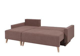 Oviedo Corner Sofa Bed Brown - Msofas LTD