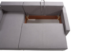 Oviedo Corner Sofa Bed Grey - Msofas LTD