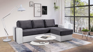 Adel Corner Sofa Bed Graphite - Fast Delivery - Msofas LTD