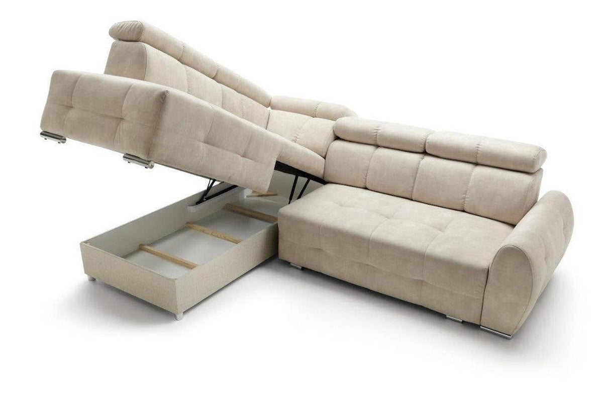 Garda 2 Corner Sofa Bed With Storage