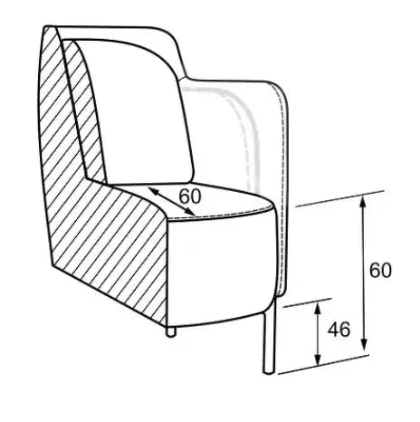 Glam Armchair dimensions