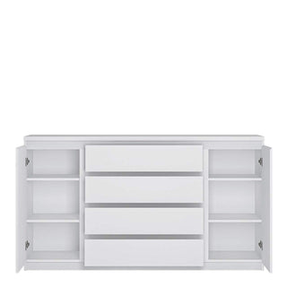 Fribo 2 Door 4 Drawer Sideboard in White