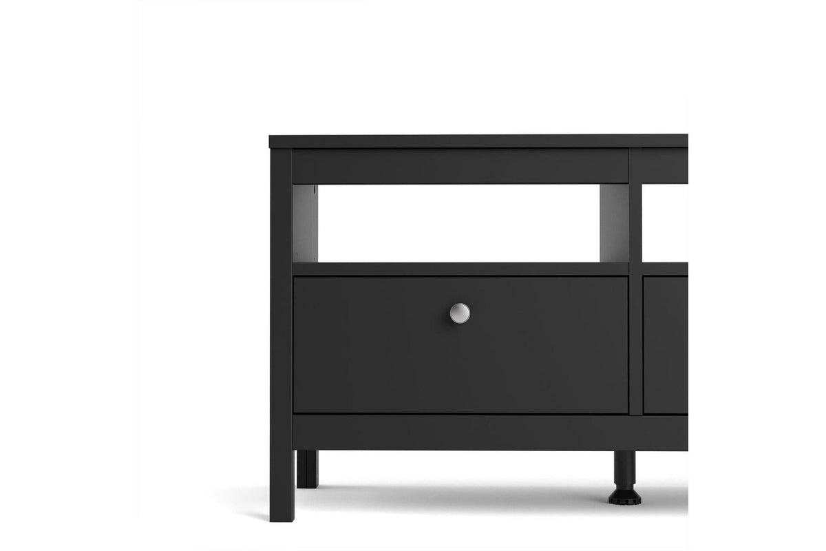 Madrid Tv-Unit 3 Drawers In Matt Black