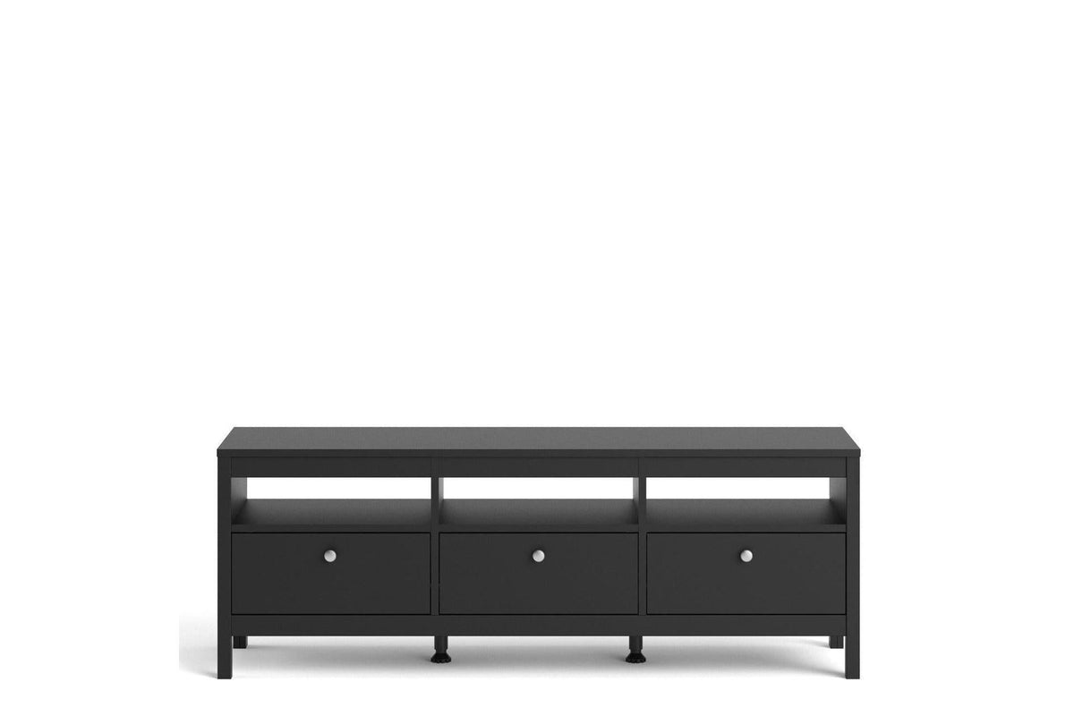 Madrid Tv-Unit 3 Drawers In Matt Black