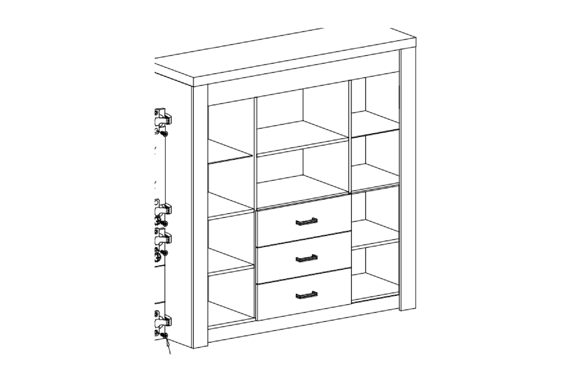 Indiana Express Delivery Glazed High Sideboard 137 Craft White