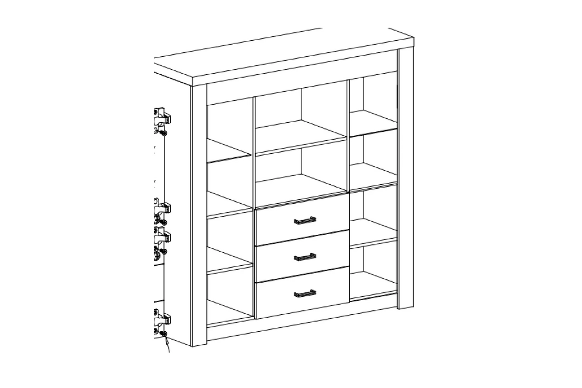 Indiana Express Delivery Glazed High Sideboard 137 Craft White