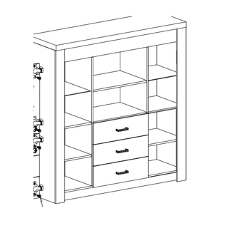 Indiana Glazed High Sideboard 137 Craft White Fast Delivery - Msofas LTD