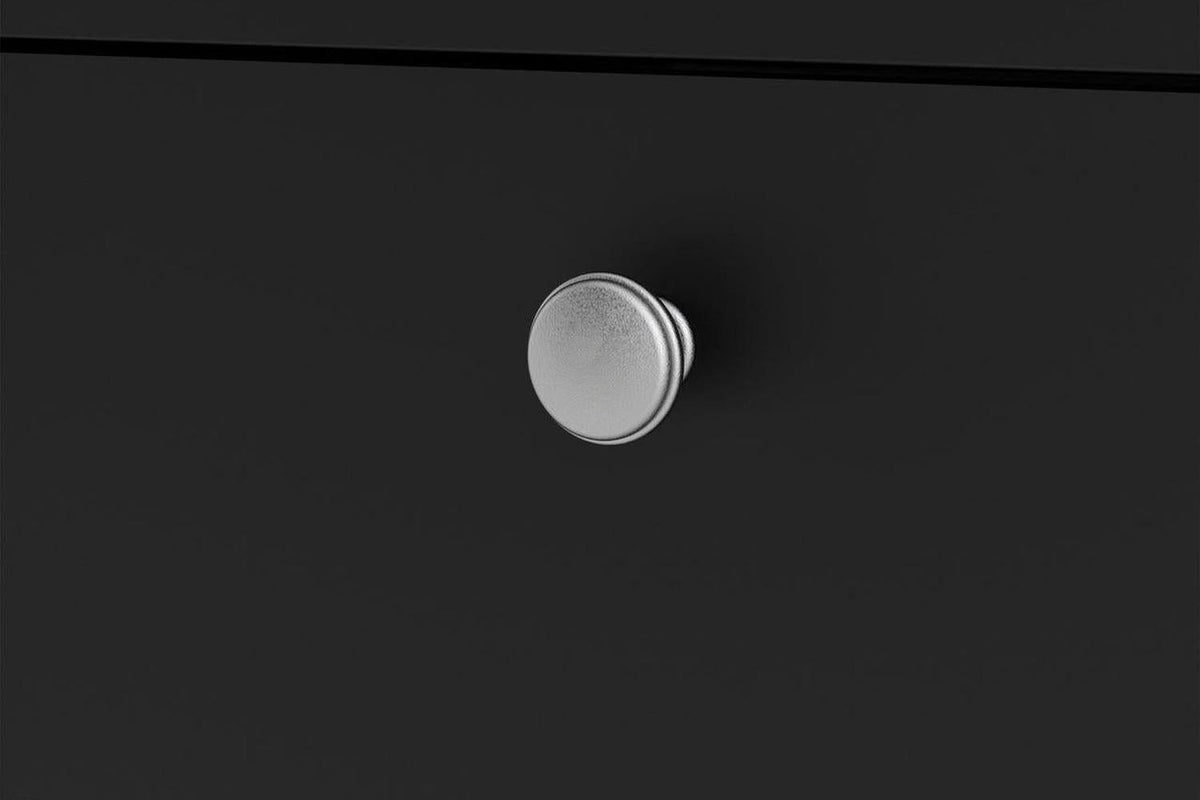 Madrid Bedside Table 2 Drawers In Matt Black