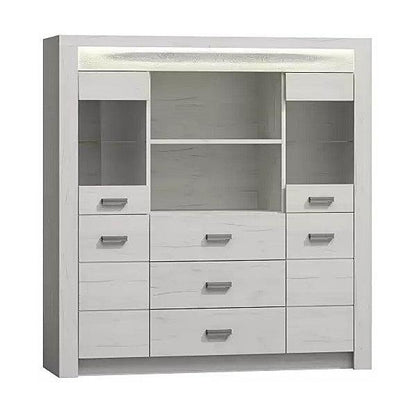 Indiana Glazed High Sideboard 137 Craft White Fast Delivery