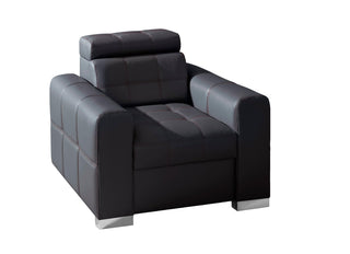 Iris Armchair Natural Leather Black Fast Delivery - Msofas LTD