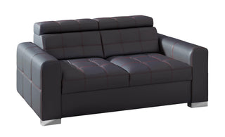 Iris Sofa Bed Natural Leather BLACK Fast Delivery - Msofas LTD