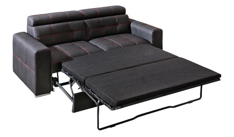 Iris Sofa Bed Natural Leather BLACK Fast Delivery