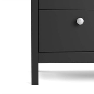 Madrid Chest 3 Drawers in Matt Black - Msofas LTD