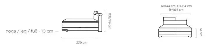 Bed Kano dimensions