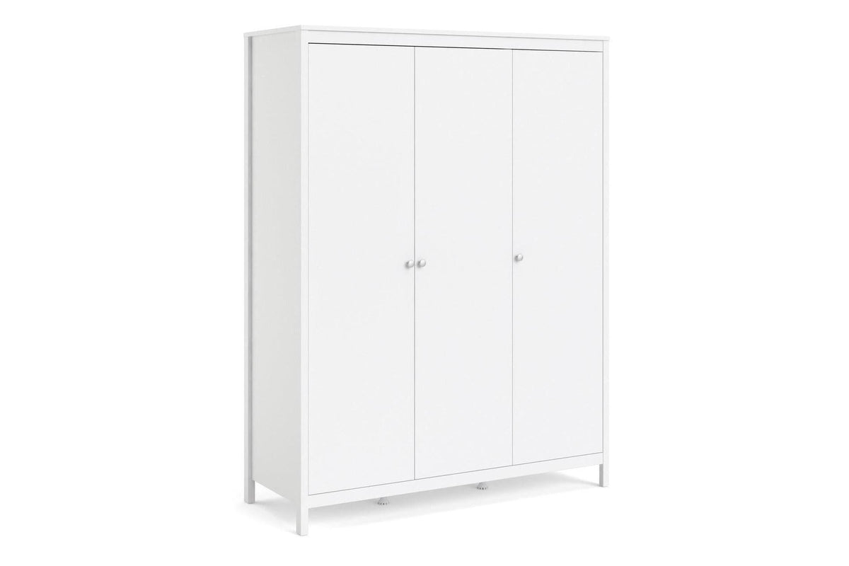 Madrid Wardrobe With 3 Doors In White