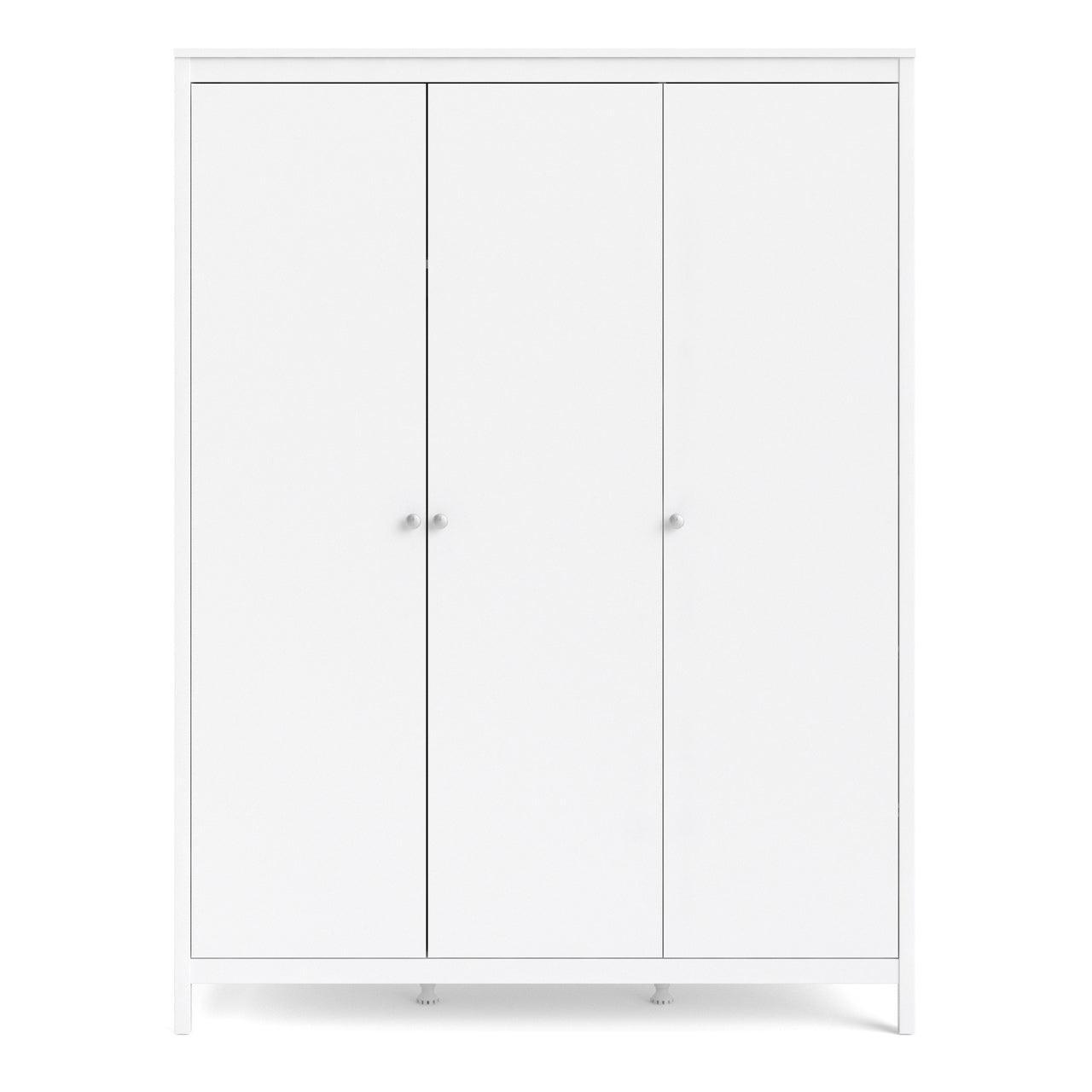 Madrid Wardrobe with 3 Doors in White