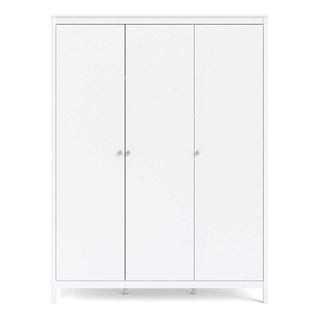 Madrid Wardrobe with 3 Doors in White - Msofas LTD