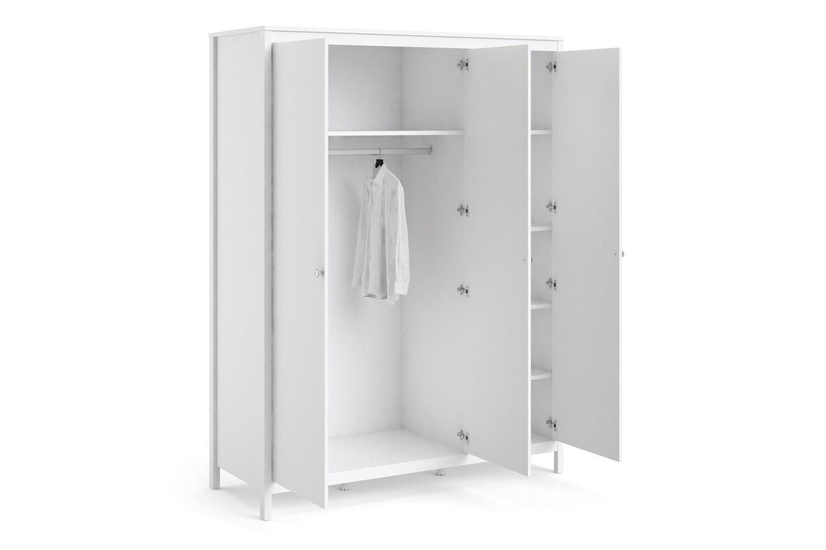 Madrid Wardrobe With 3 Doors In White