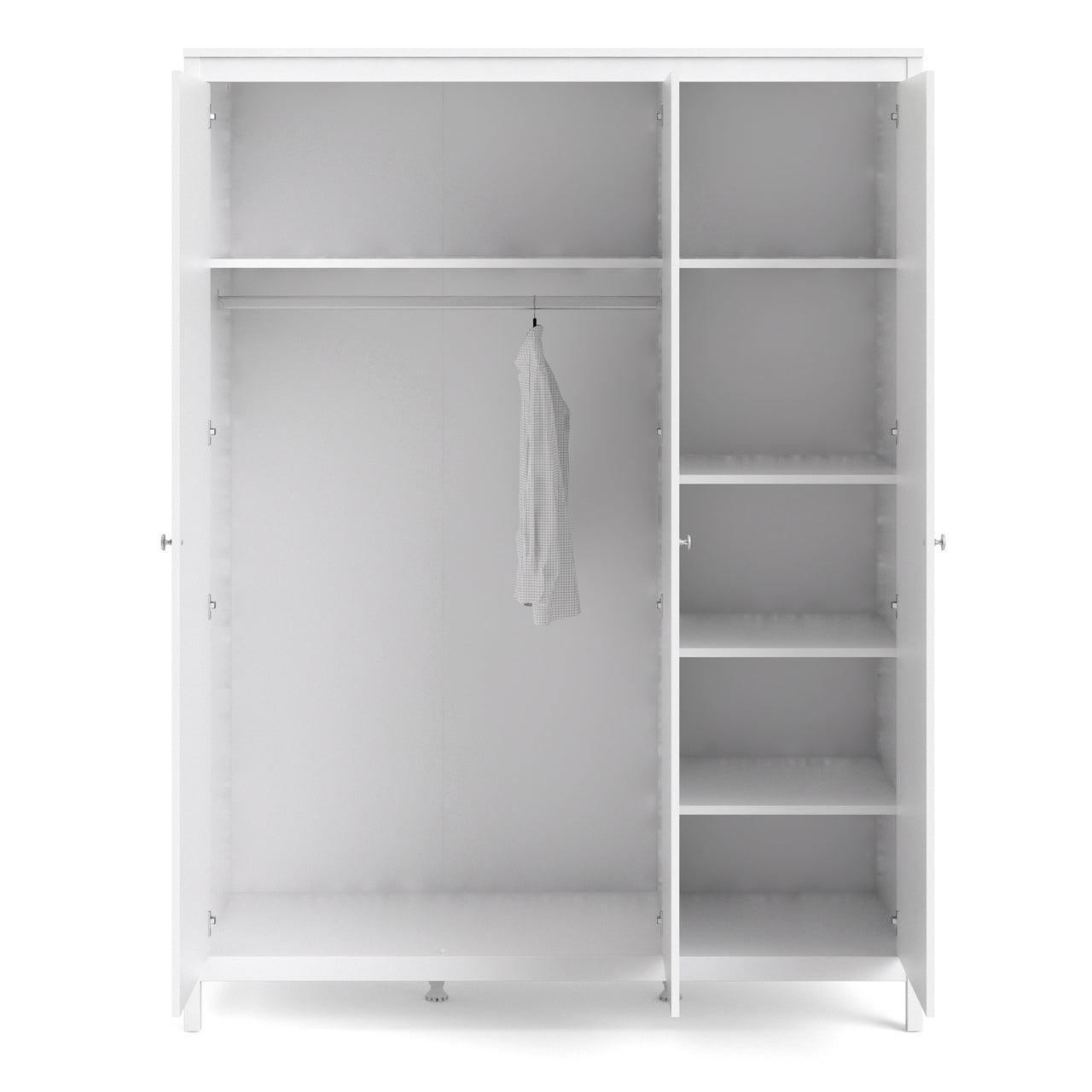 Madrid Wardrobe with 3 Doors in White