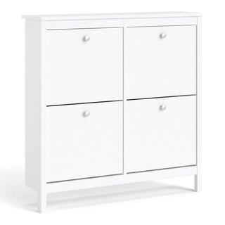 Madrid Shoe Cabinet in White - Msofas LTD