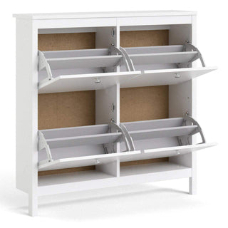 Madrid Shoe Cabinet in White - Msofas LTD