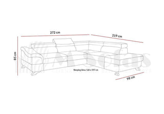 Lagos Corner Sofa Bed - Msofas LTD