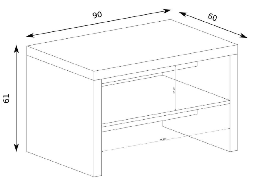 Vegas Coffee Table 90