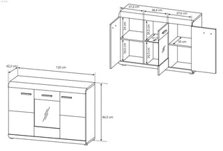 Link Sideboard 120 - Msofas LTD